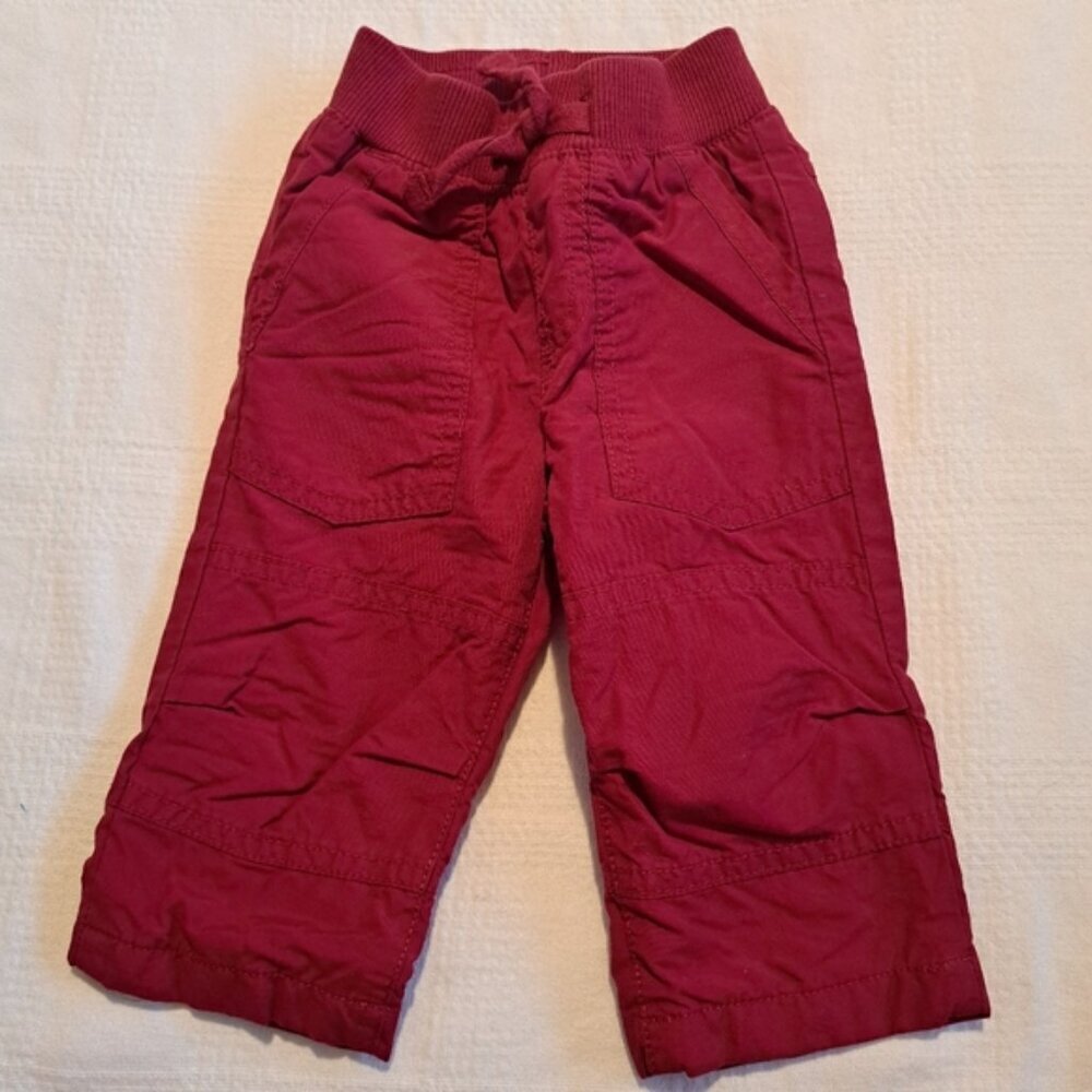 Gymboree boys size 3-6 months red lined pants 2013